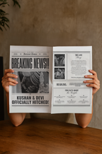 Customized love story newspaper for couples

