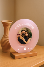 Personalized Vinyl Music Plaque with Couple Photo and Custom Song Title – Until I Found You