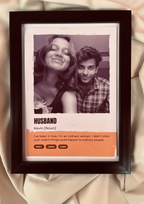 Custom frame displaying favorite image and quirky word meaning – aesthetic decor