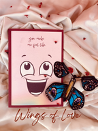 Butterfly pop-up greeting card in open flutter – magical surprise gift