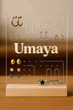 Elegant jewelry stand for women with earring holders