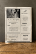 Romantic newspaper gift with couple photos