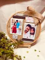 Personalized embroidery hoop frame with custom photos and quotes – aesthetic gift