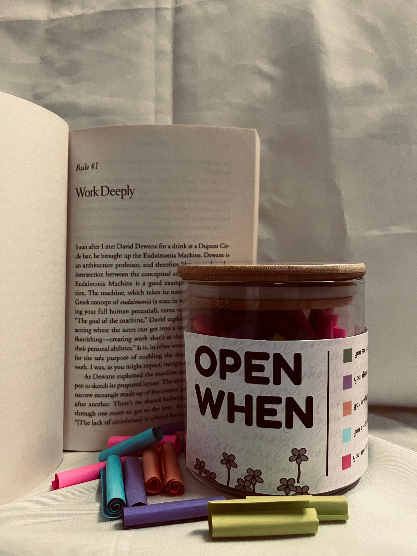 EMO JAR on desk with rainbow colors – thoughtful self-care jar India