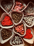 LoveBite heart-shaped homemade chocolates in gift box – romantic gift for couples