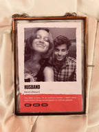 Elegant custom frame with photo and noun meaning – anniversary gift for couples