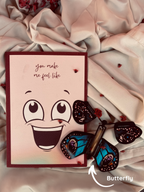 Elegant butterfly-themed card with “You make me feel like” – romantic greeting