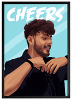 Hand-drawn family digital portrait for custom gifting by Wishs