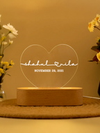 All Strings Attached personalized heart-shaped lamp – anniversary gift for couples