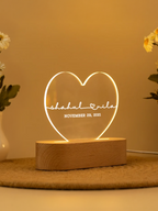 Custom couple lamp radiating warm white light – aesthetic home decor gift