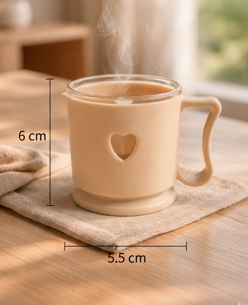 Elegant Mini Heart Mug Set for Couples