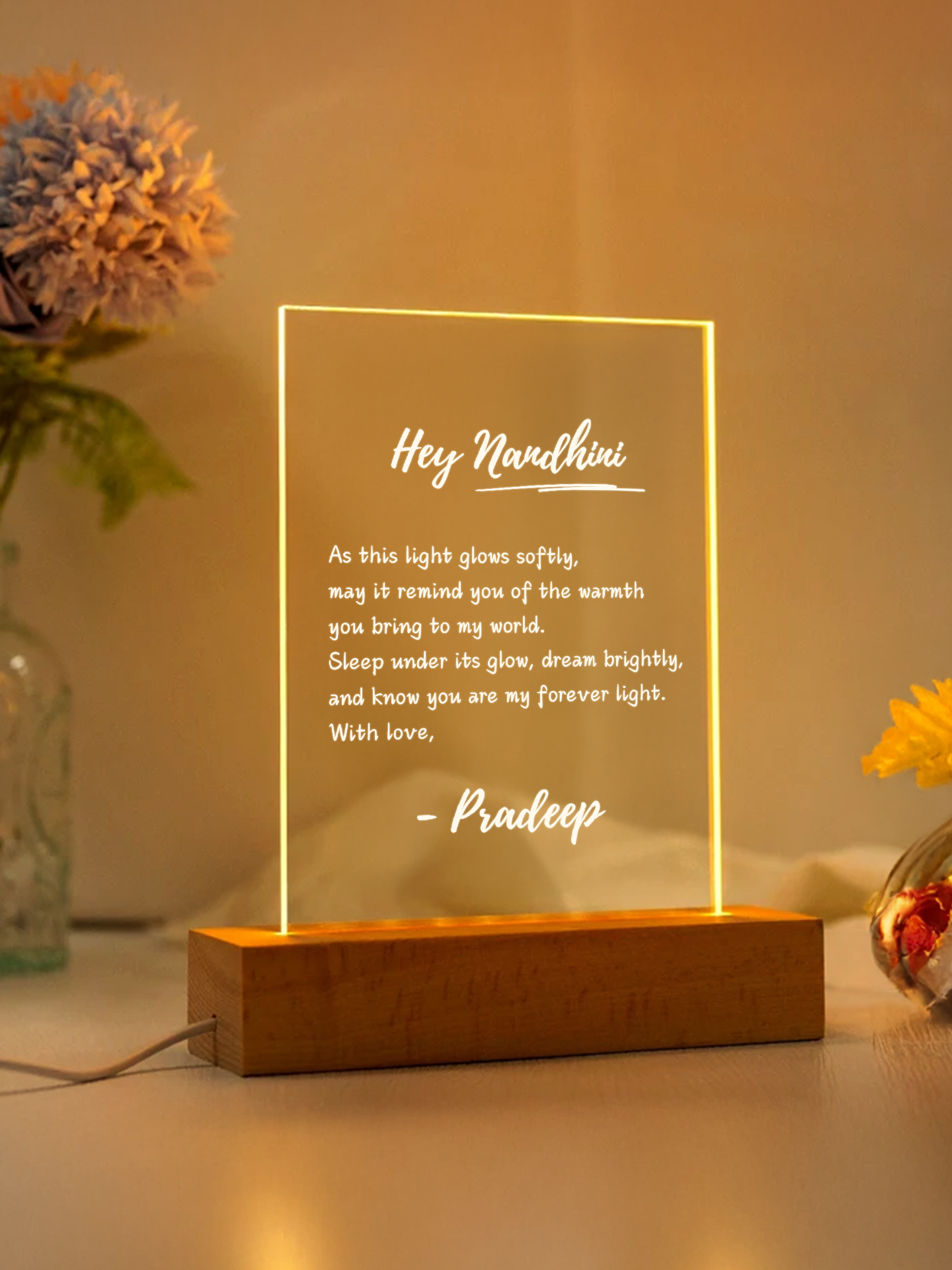 The Goodnight Letter Lamp