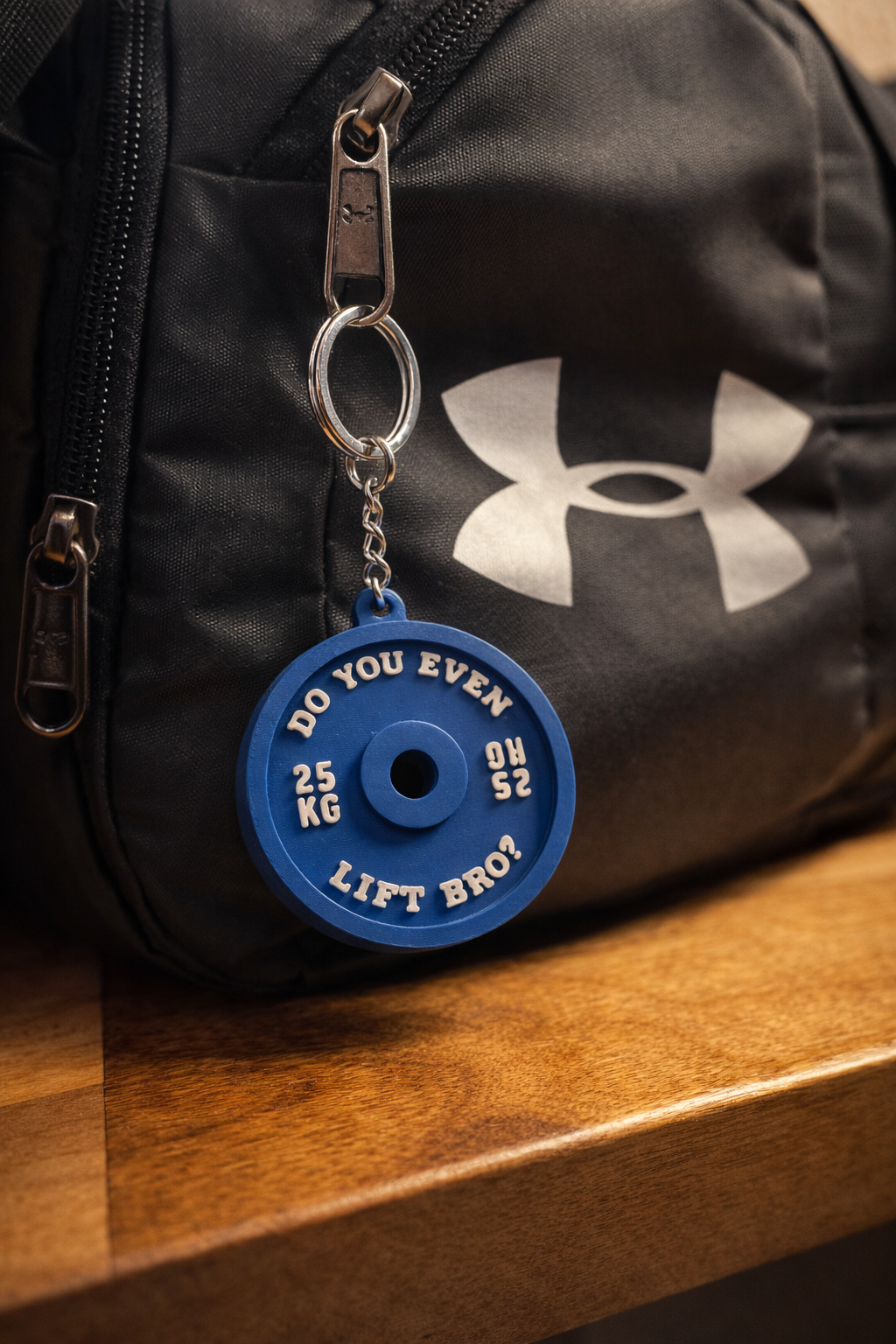Personalized Gym PR Weight Plate Keychain