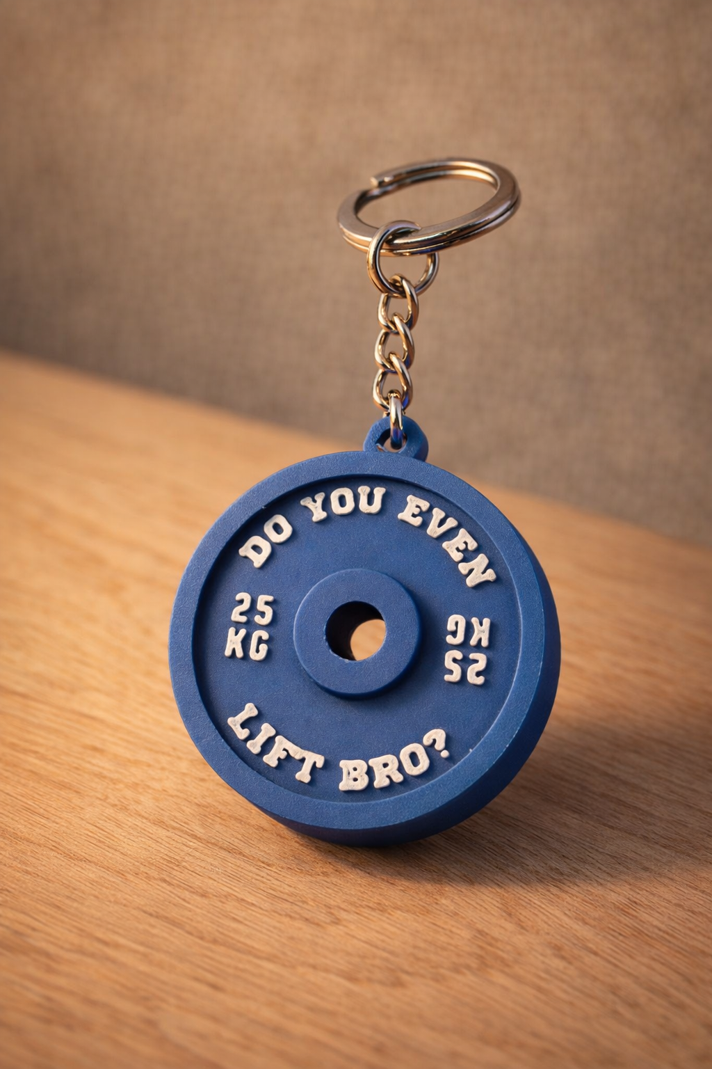Personalized Gym PR Weight Plate Keychain