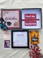 Butterfly surprise gift element with “Peel Me” tab