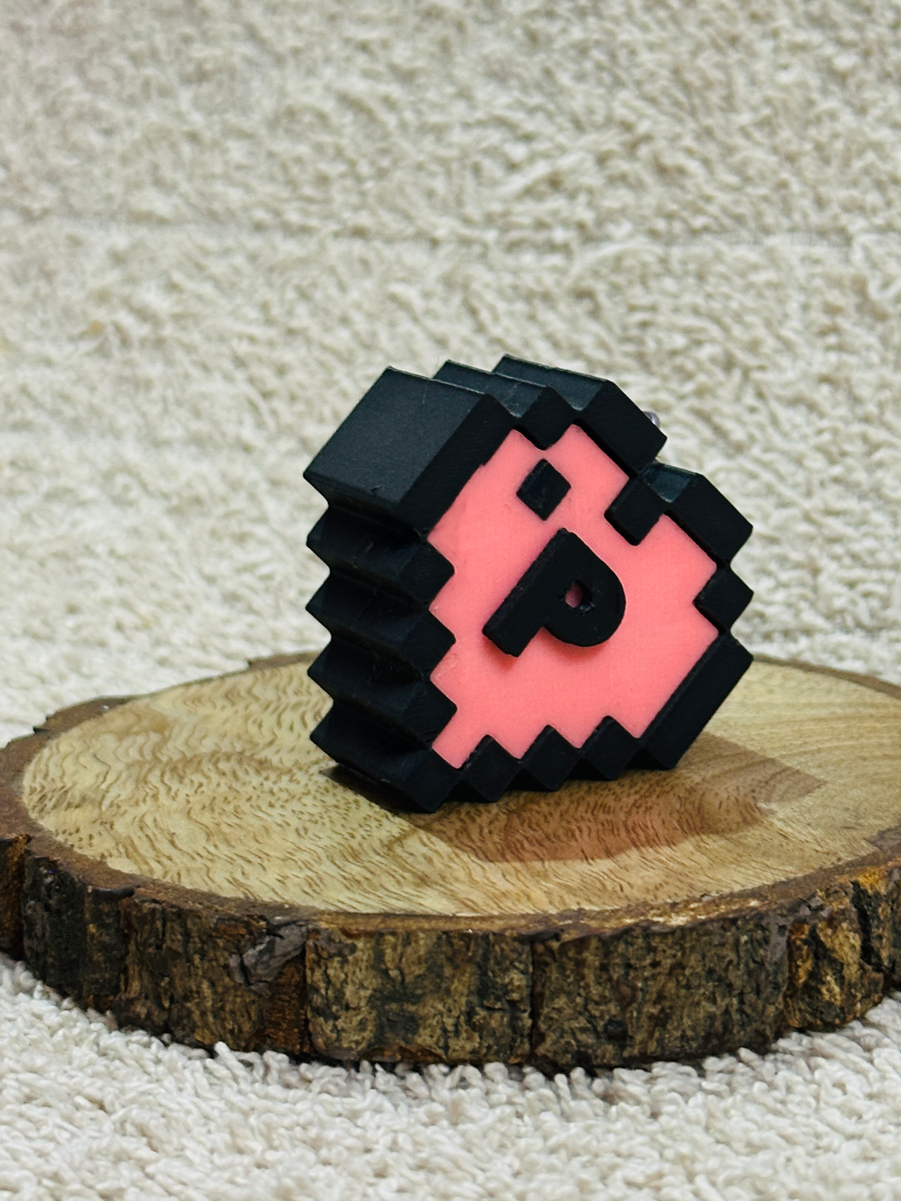 Pixel Heart Keychain | Minecraft