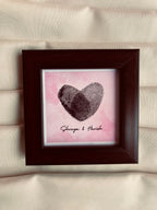 Elegant personalized thumbprint frame – wedding keepsake for couples
