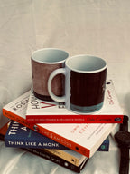 Stylish personalized coffee mug on desk – customized gift for her and him