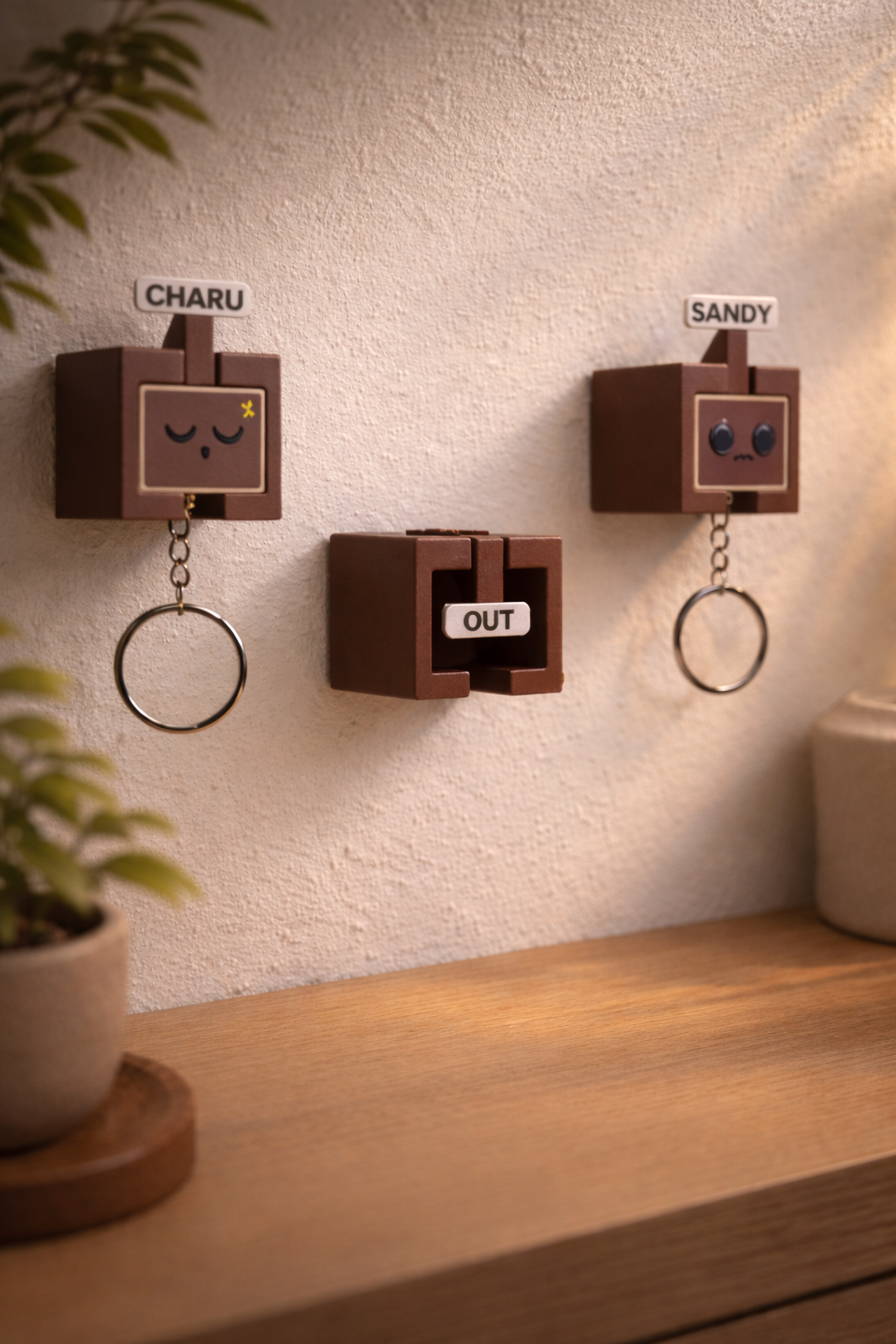 Personalised In–Out Key Holder for Couples