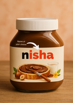 Fun gift idea – name printed Nutella jar

