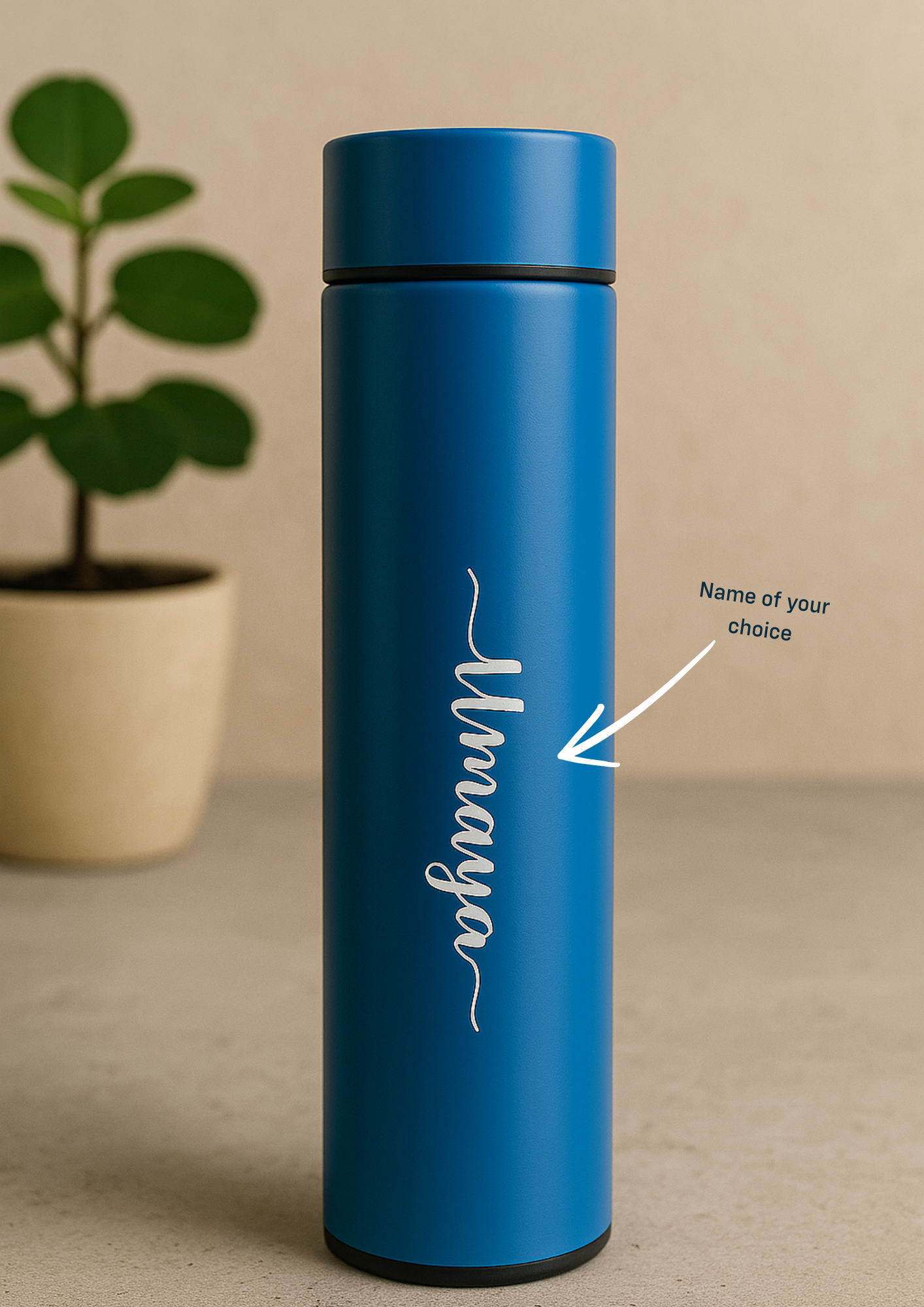 customized temperature water bottle with name engraving – smart flask gift