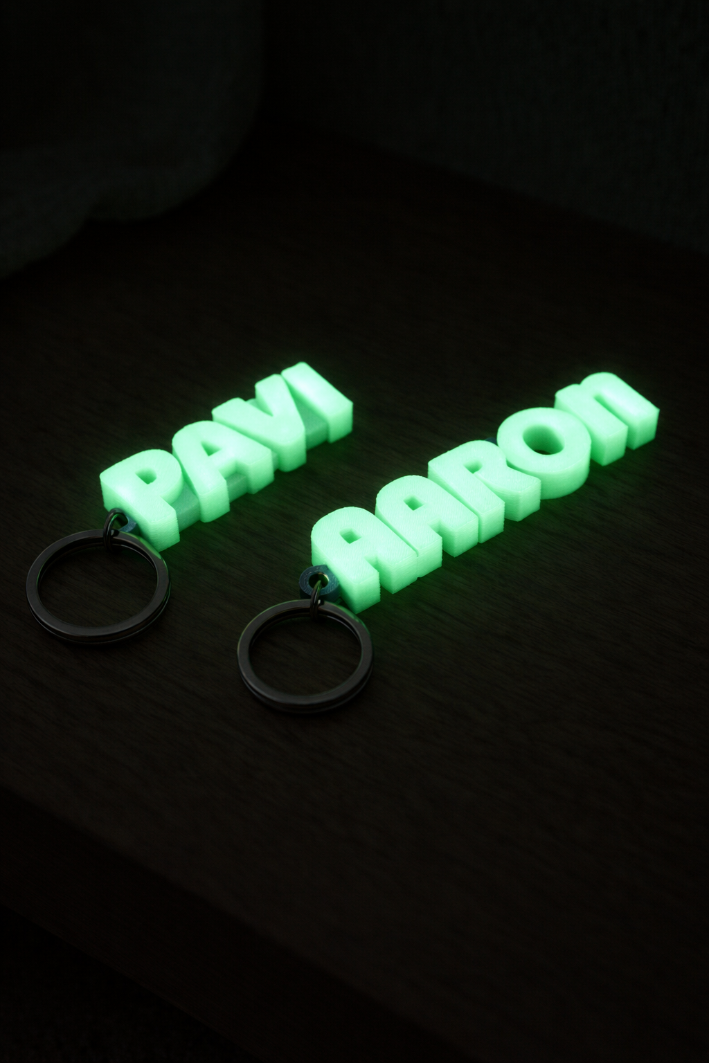 Personalized Glowing Name Keychain
