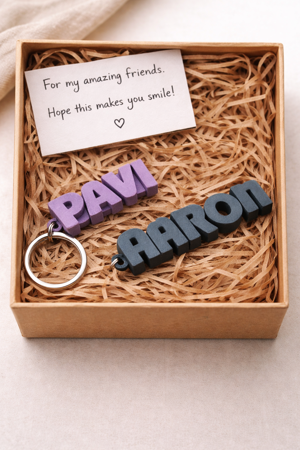 Personalized Glowing Name Keychain