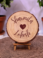 Rustic personalized wooden slice for home décor – custom couple gifts