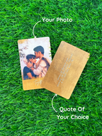 Personalised golden wallet card for men – anniversary or birthday gift