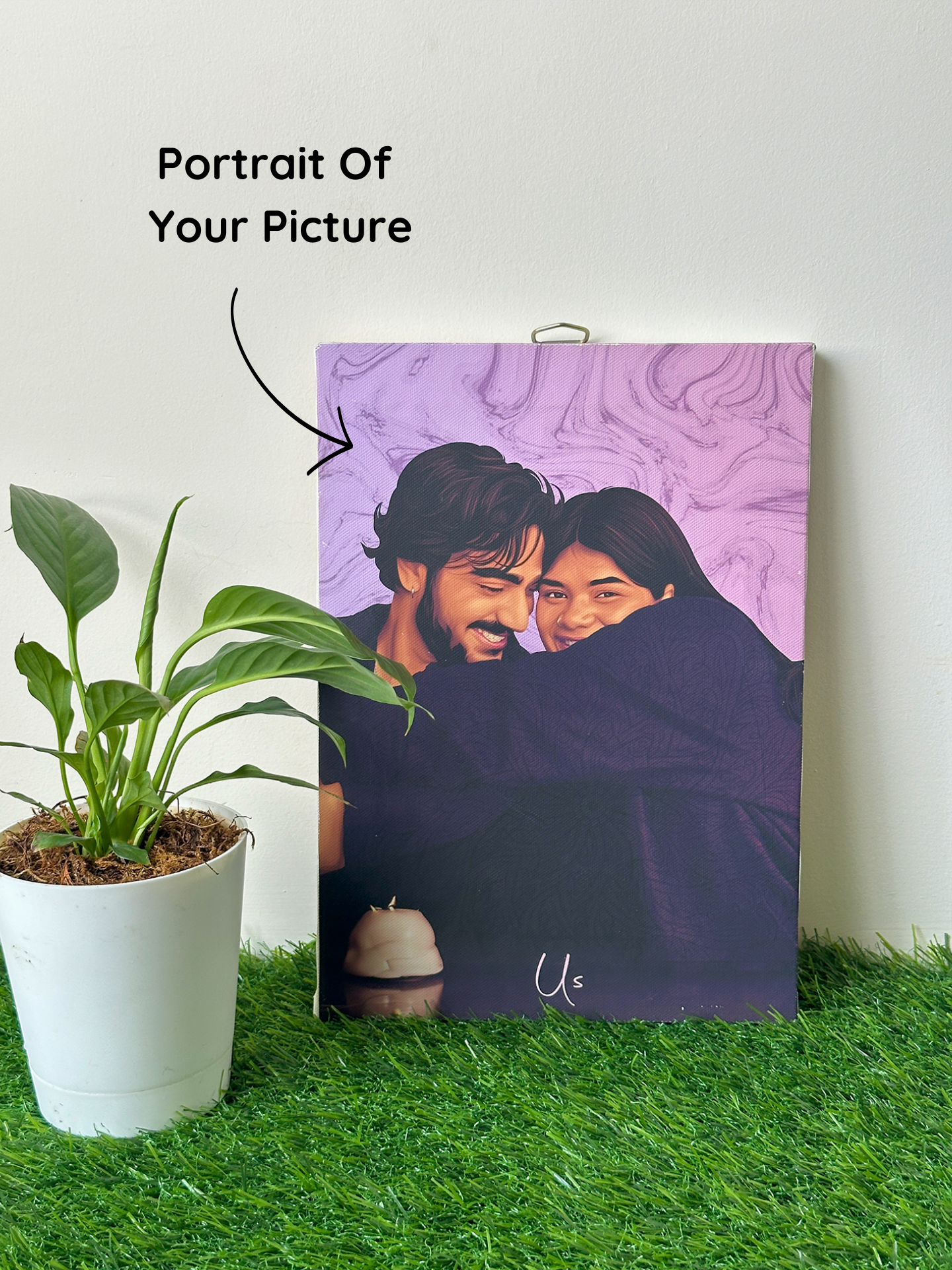 Personalized hand-drawn couple illustration
