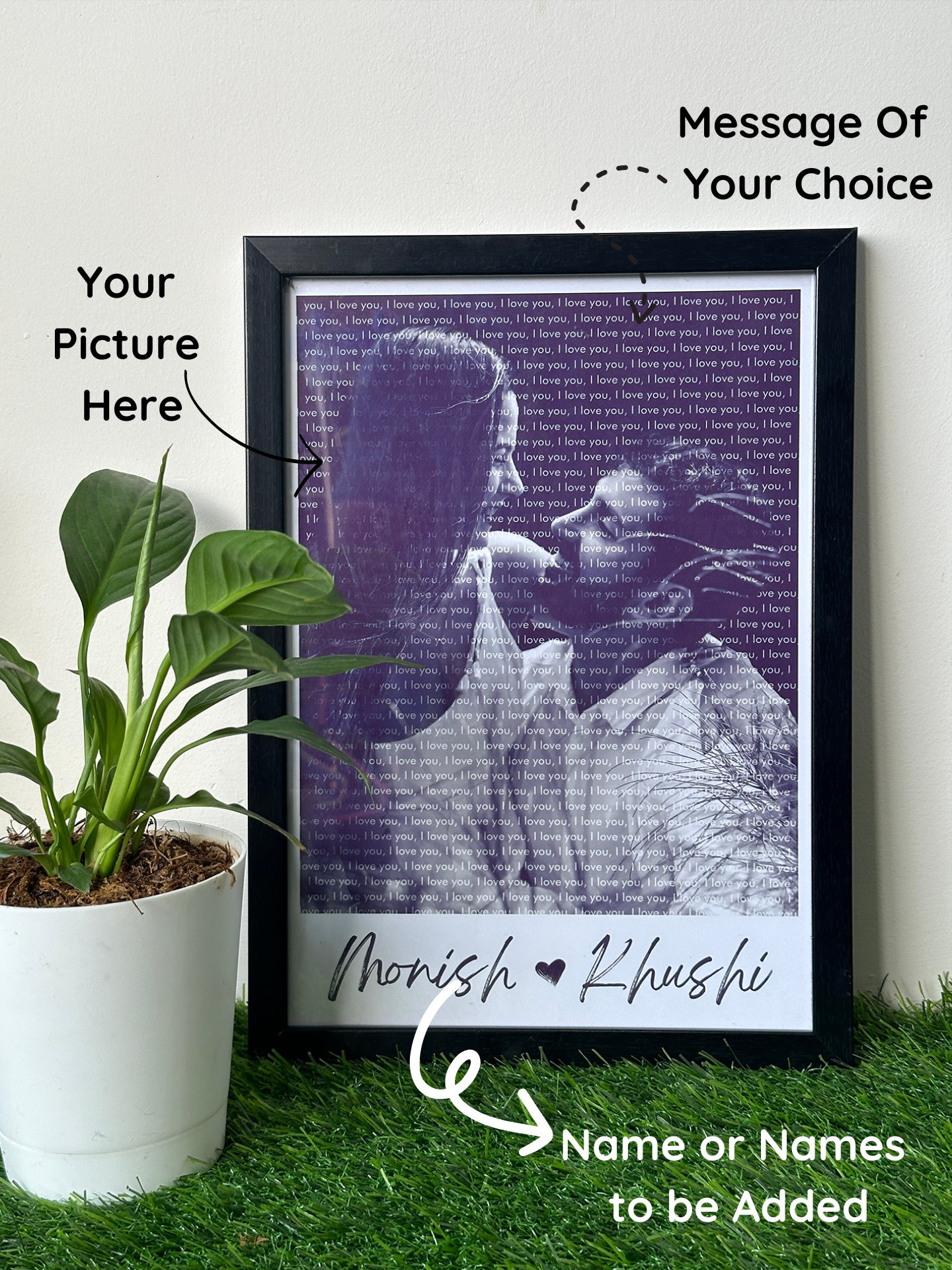 Personalized notes on custom memory frame