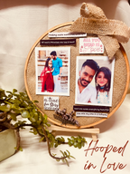 Personalized embroidery hoop frame with custom photos and quotes – aesthetic gift