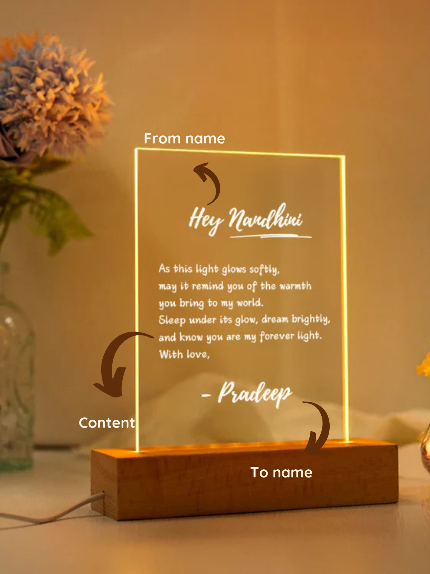 The Goodnight Letter Lamp