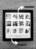 Personalized photo frame with heartfelt quote – aesthetic home decor for couples