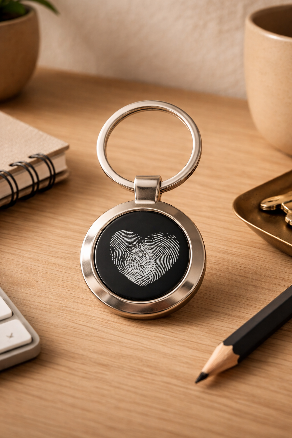 Forever Linked Thumbprint Keychain