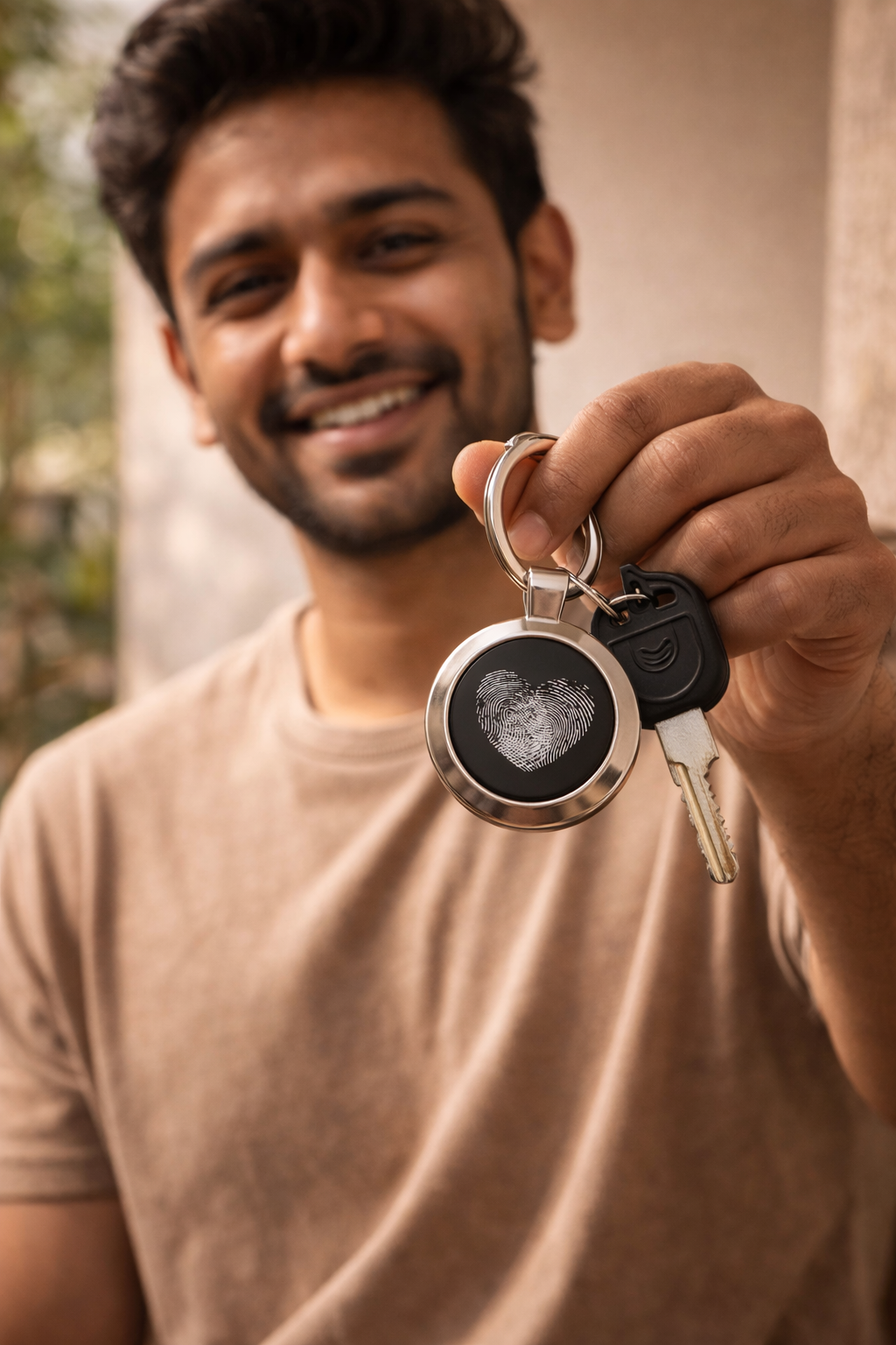 Forever Linked Thumbprint Keychain