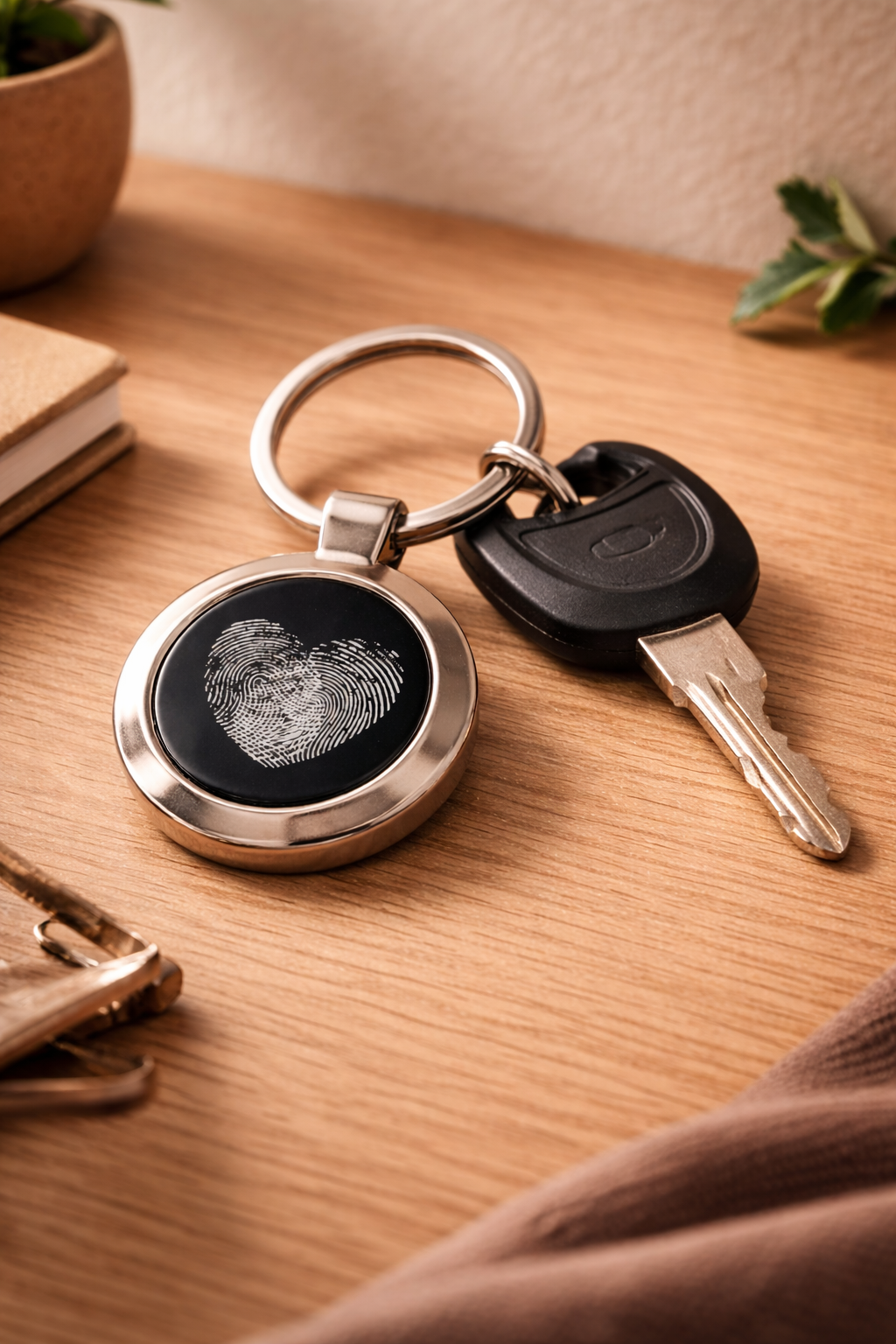 Forever Linked Thumbprint Keychain