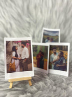 Polaroid photos arranged as mini gallery – unique birthday or wedding gift