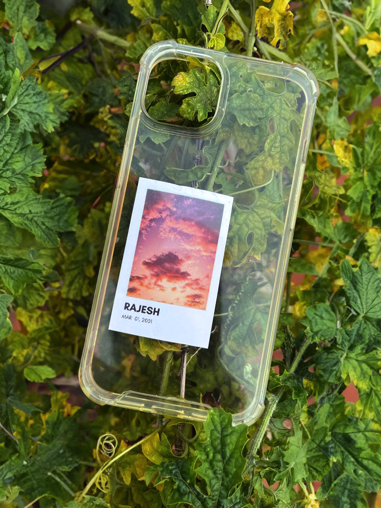 Custom name mobile cover – unique couple gift India