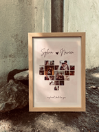 Amoré Heart Collage with personalized couple photos – anniversary gift