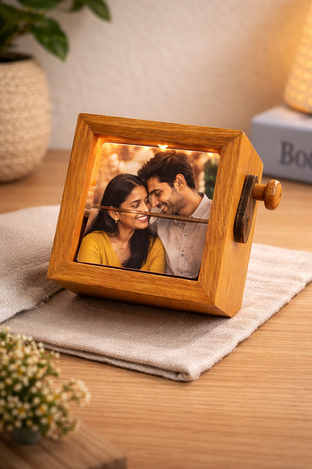 Personalized Photo Flip Box with Light