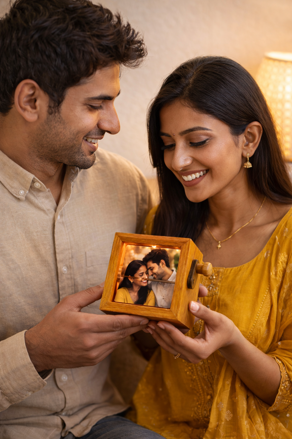 Personalized Photo Flip Box with Light