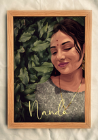 Hand-drawn family digital portrait for custom gifting by Wishs