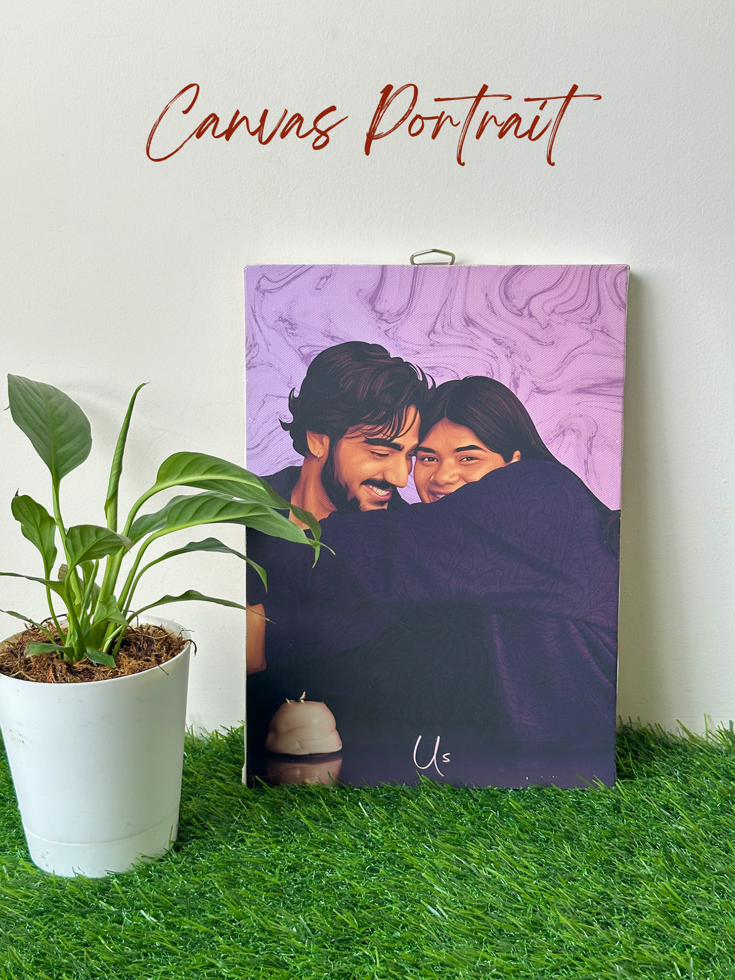 Custom digital portrait on canvas