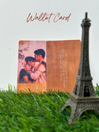 Golden wallet card with custom photo – personalized gift by Wishs