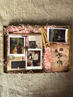 Vintage themed metal memory box with personalized photo inserts – Wishs