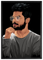 Personalized couple portrait gift with aesthetic wall art – unique anniversary idea