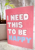 Happiness Mirror Card with reflective surface – personalized greeting card