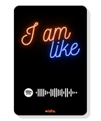 Close-up of engraved photo and scan code on Spotify Wallet Card – anniversary present